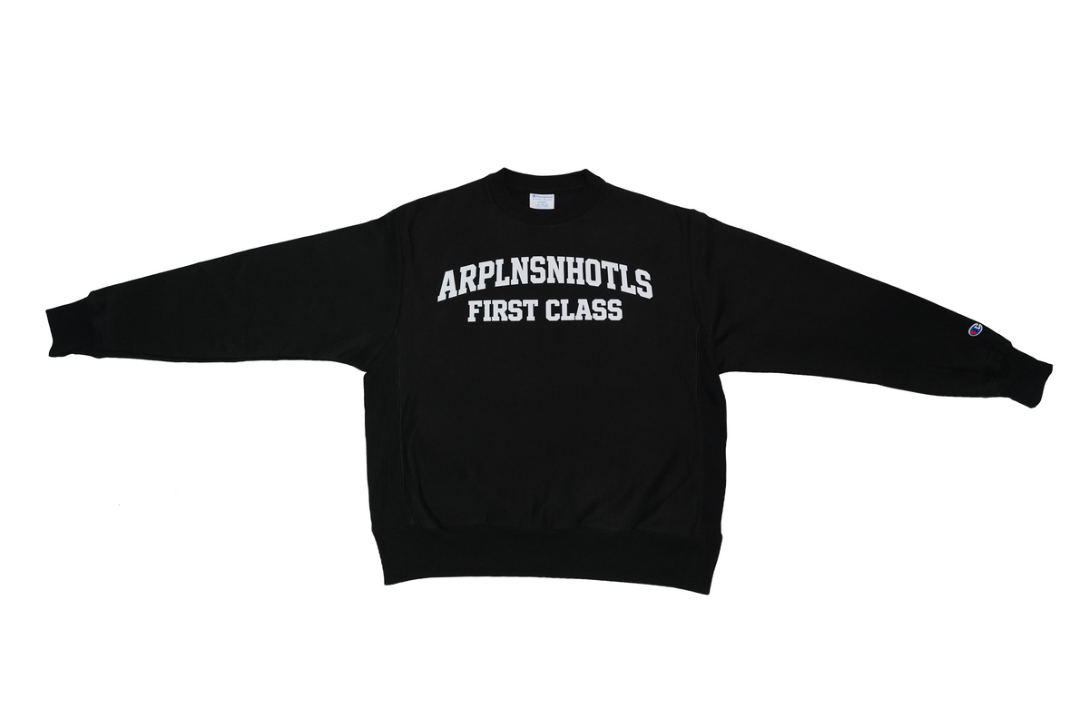 First Class Crewneck — Black/White