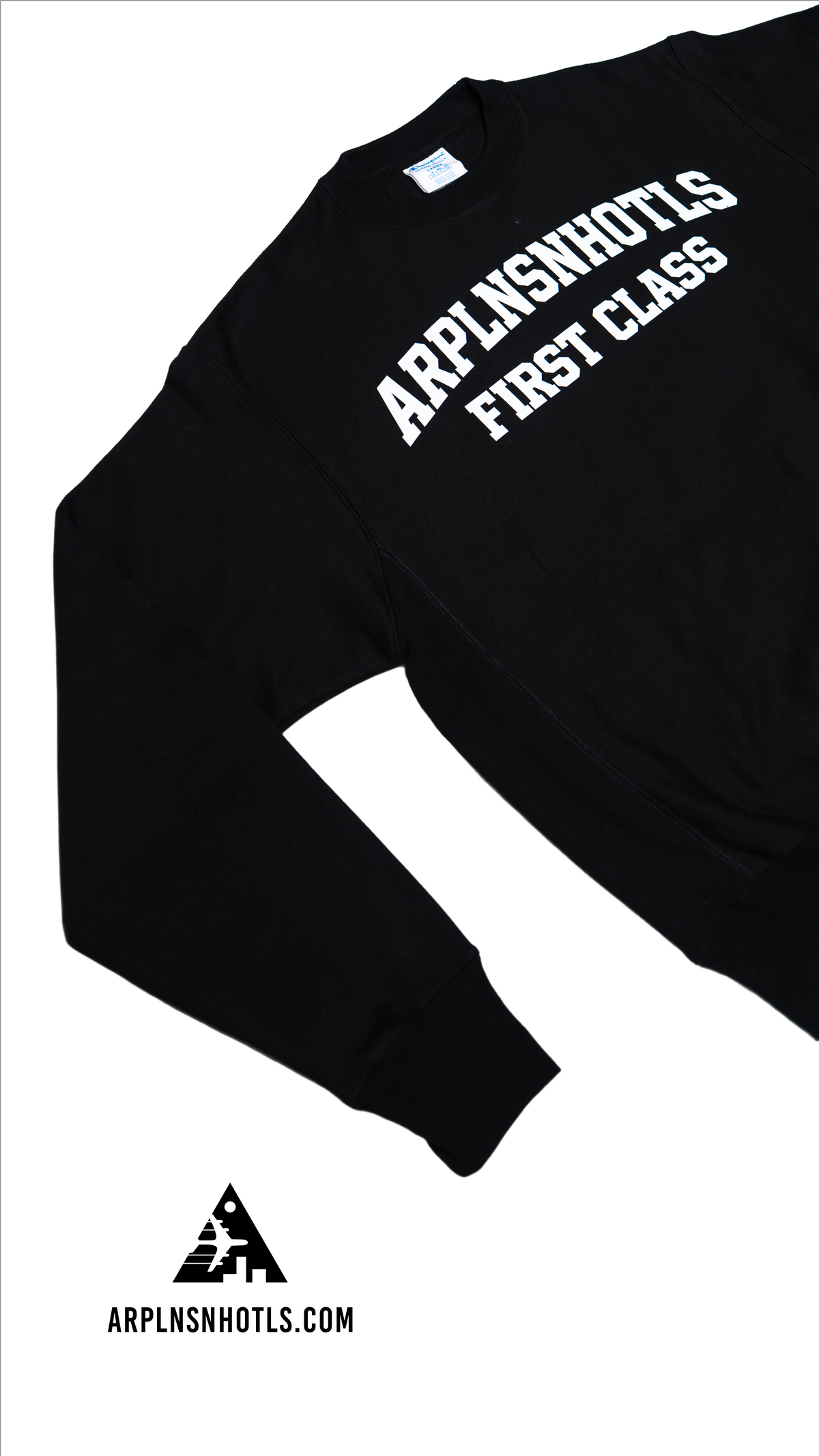 First Class Crewneck — Black/White
