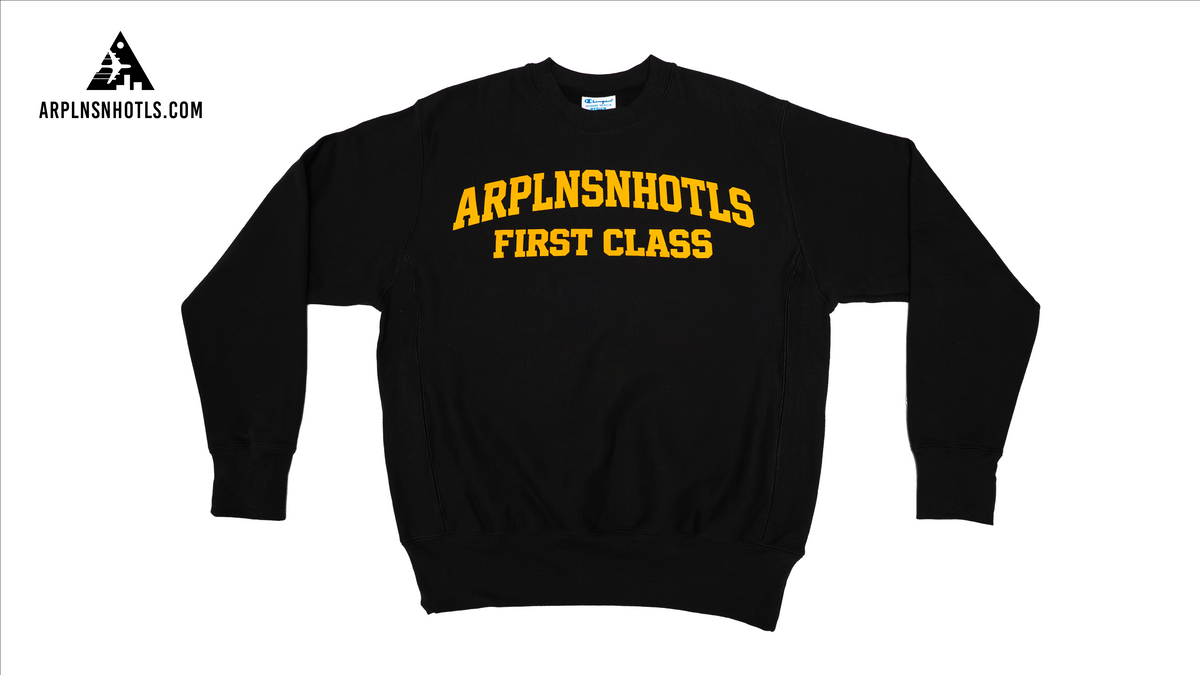 First Class Crewneck — Black/Gol